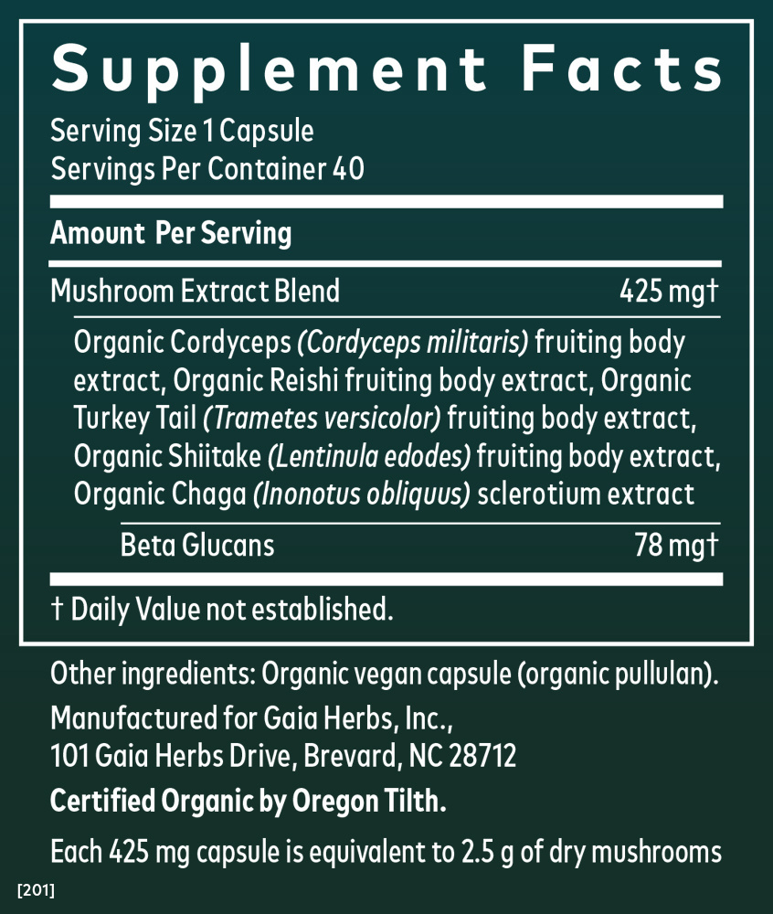 Gaia Herbs: Everyday Mushrooms (40 capsules)
