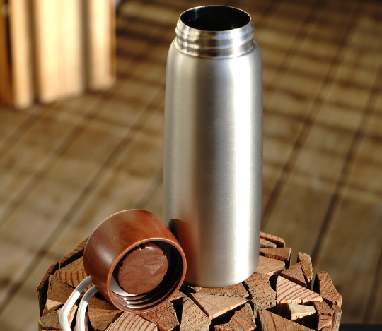 Stainless Steel Insulated Tumbler With Wooden Lid – Online Only