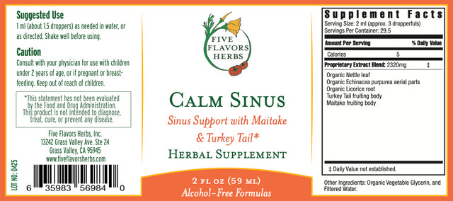 FFH: Calm Sinus Alcohol-Free (2 oz)