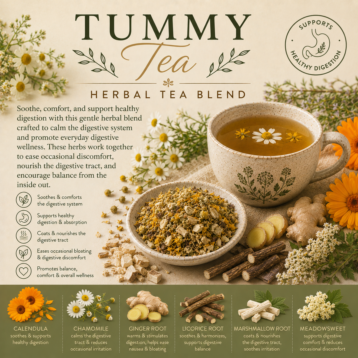 Bulk: Tummy Tea - 1 oz