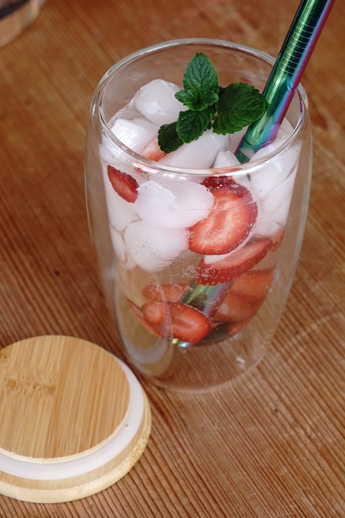 Double-Walled Glass Mug for Infusing Coffee and Tea - Bamboo Lid and Rubber Closing Seal – Online Only