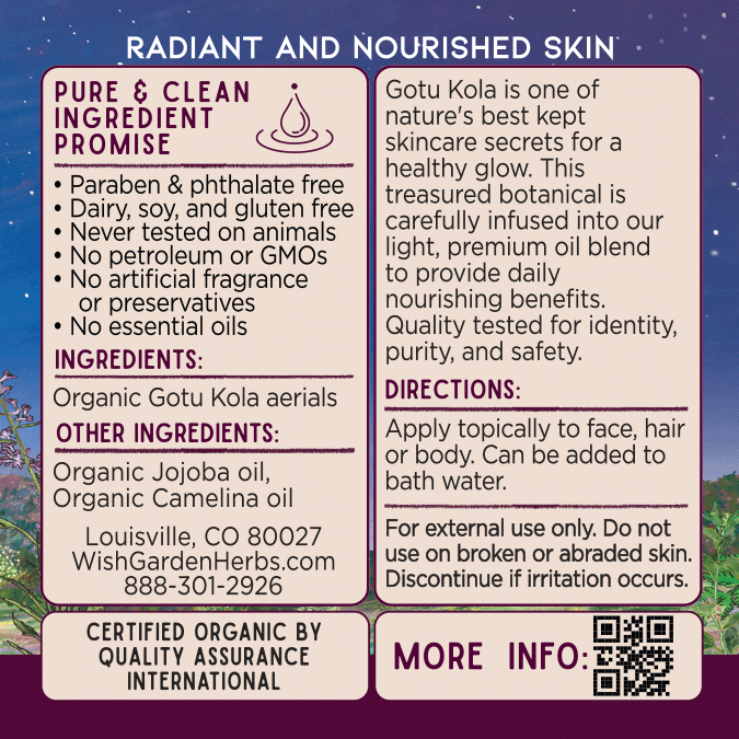 Gotu Kola Oil, All Over Glow – Online Only