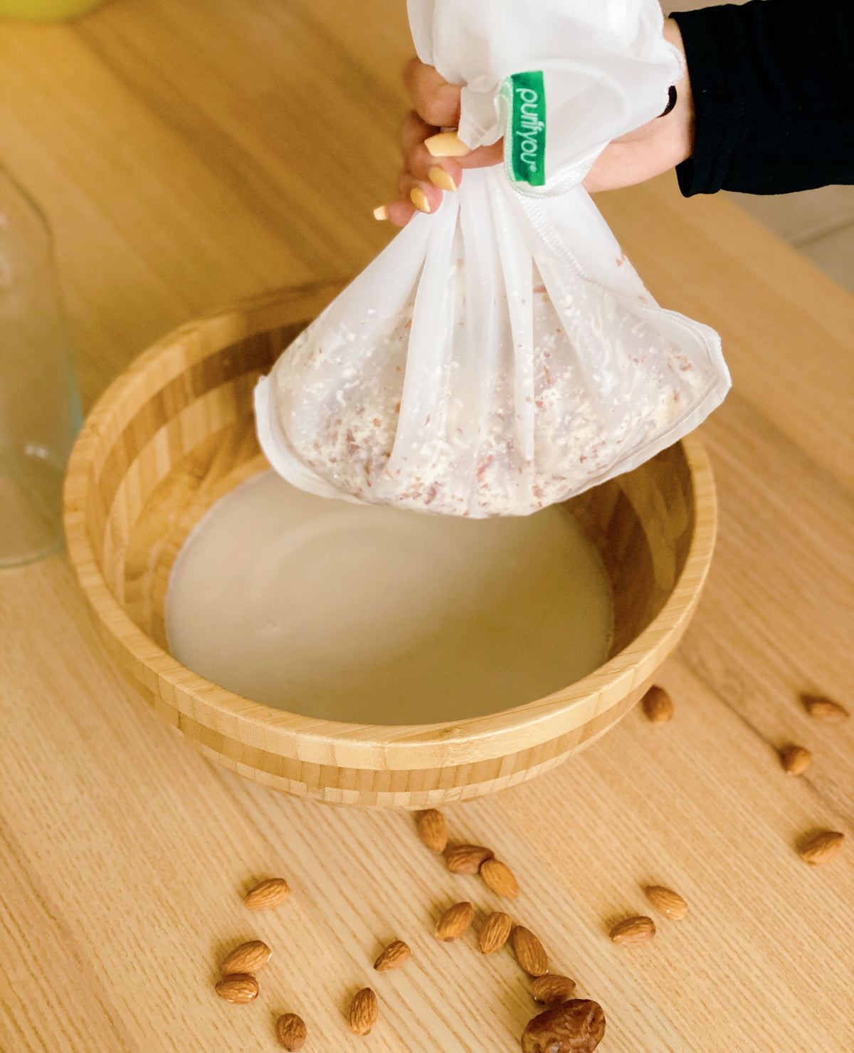purifyou Reusable Nut Milk Strainer Bags (Set of 3) – Online Only