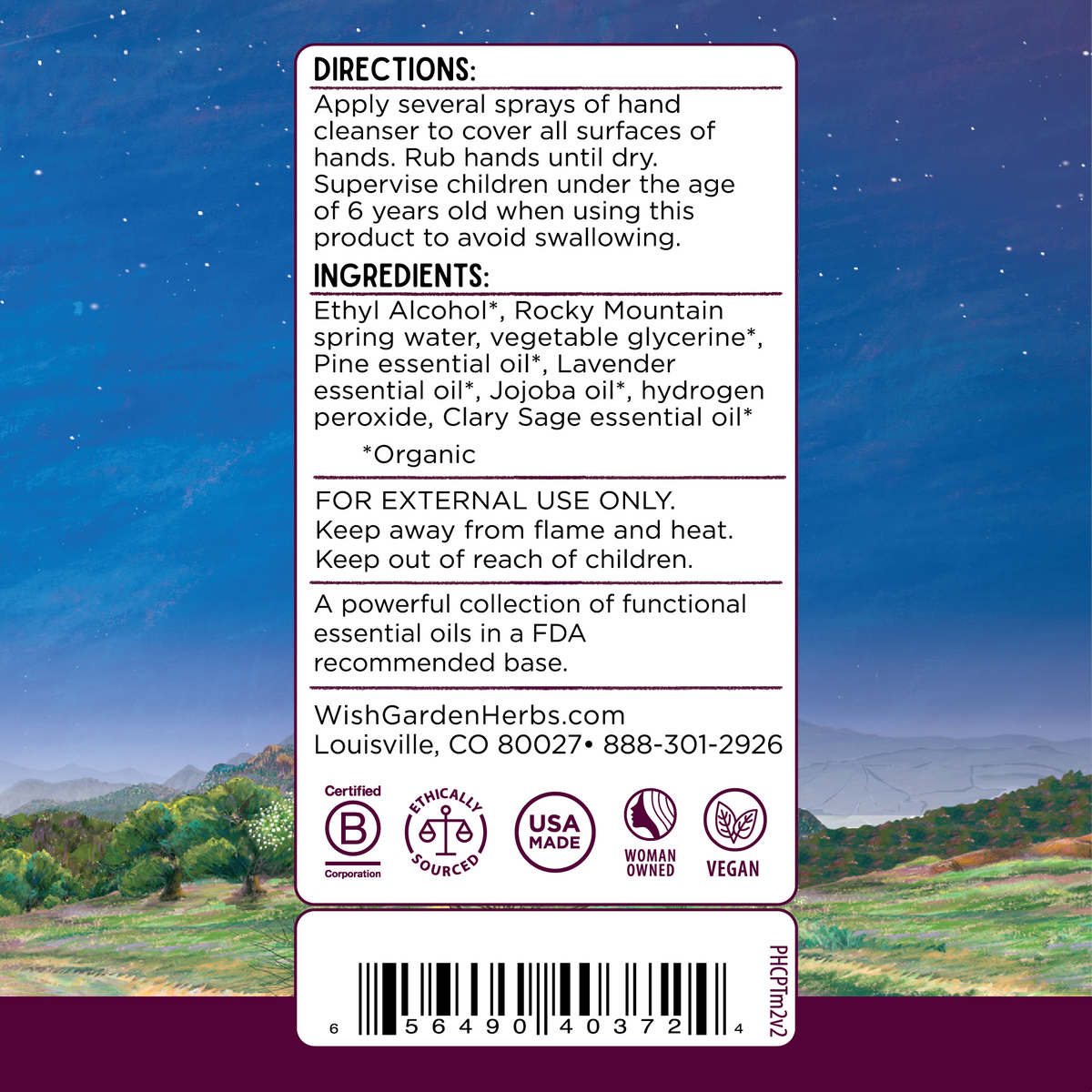 Hand Purifier with Pine, Sage & Lavender – Online Only