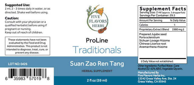 FFH: Tincture - Suan Zao Ren Tang Plus (2oz)