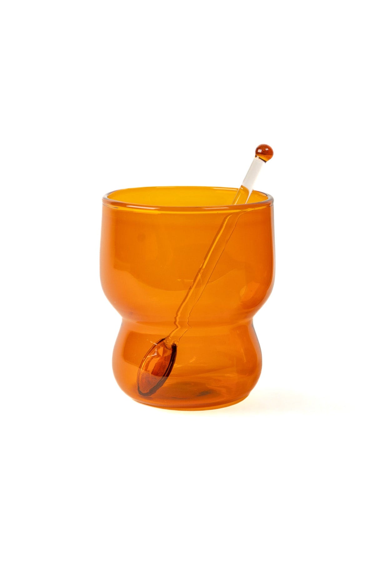 Vintage Inspired Double Tiered Orange Bubble Juice Glass – Online Only