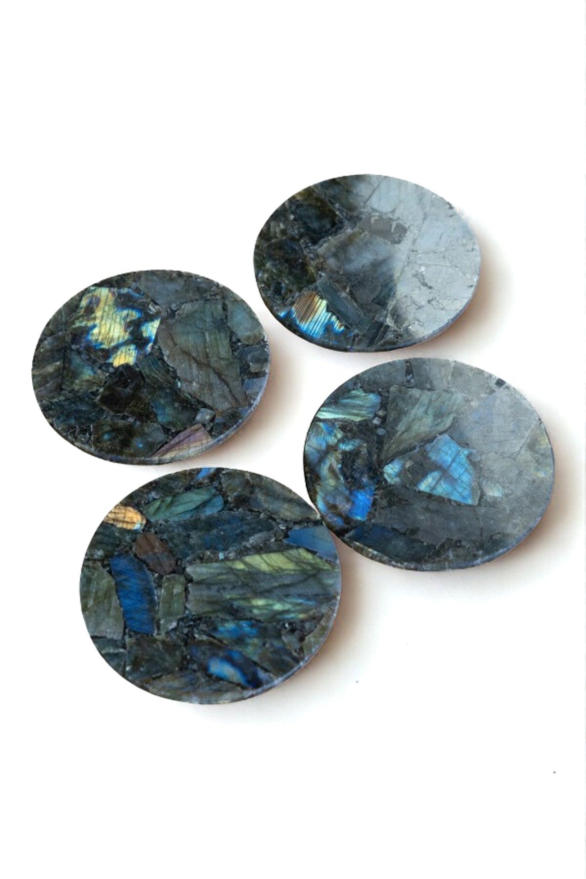 Round Labradorite Coasters – Online Only