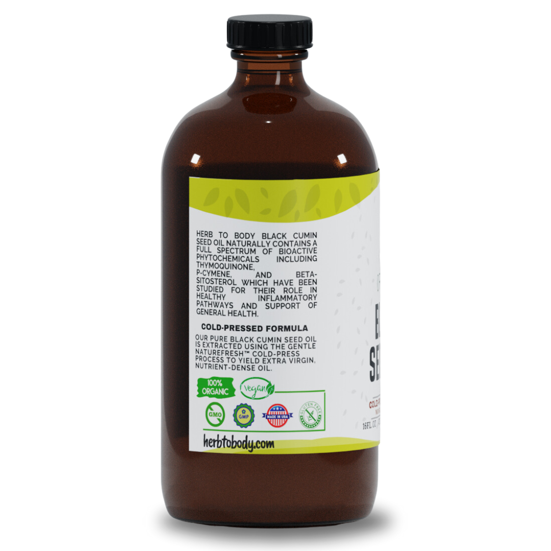 Herb to Body: Organic Black Seed Oil (Cold-Pressed)