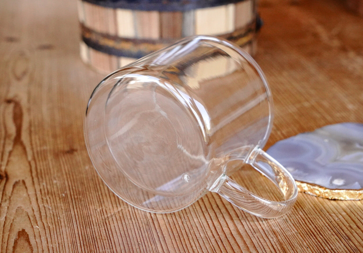 Straight Edge Double Walled Glass Tea Mug – Online Only