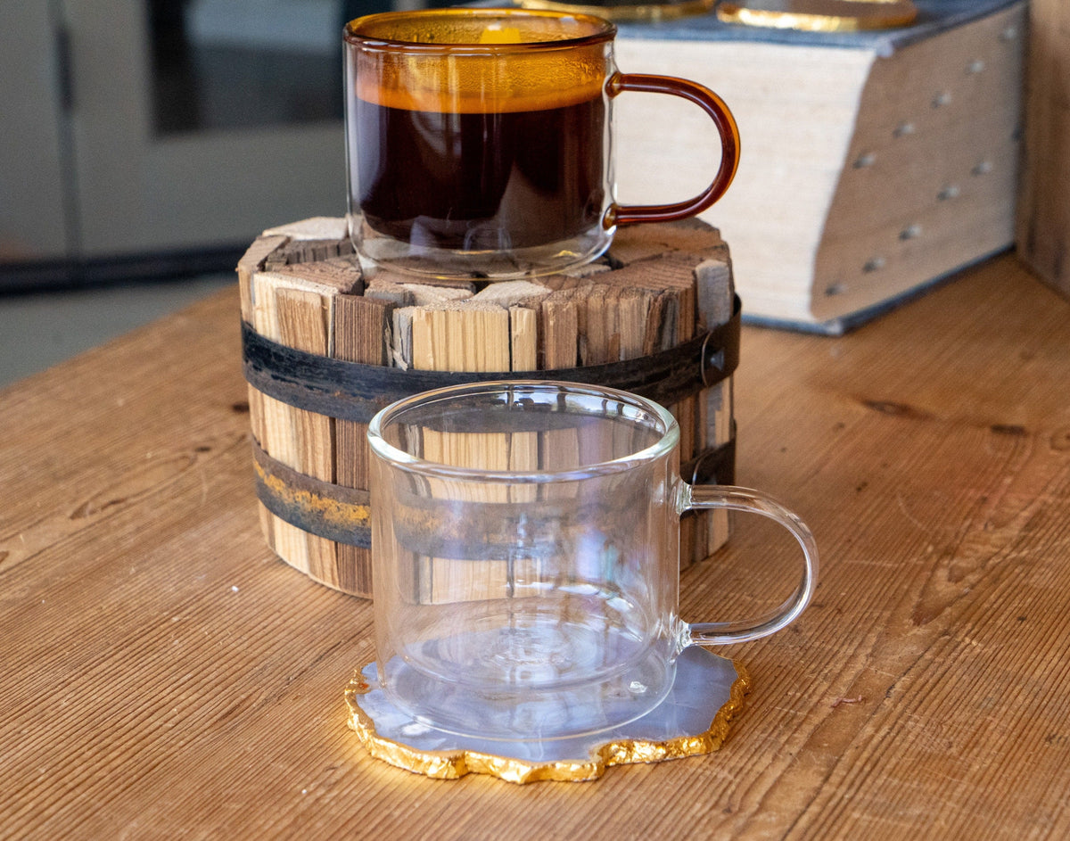 Straight Edge Double Walled Glass Tea Mug – Online Only