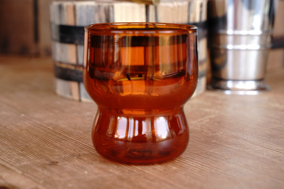 Vintage Inspired Double Tiered Orange Bubble Juice Glass – Online Only