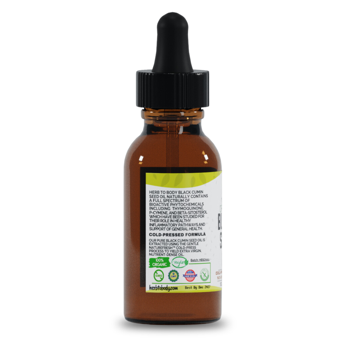 Herb to Body: Organic Black Seed Oil (Cold-Pressed)