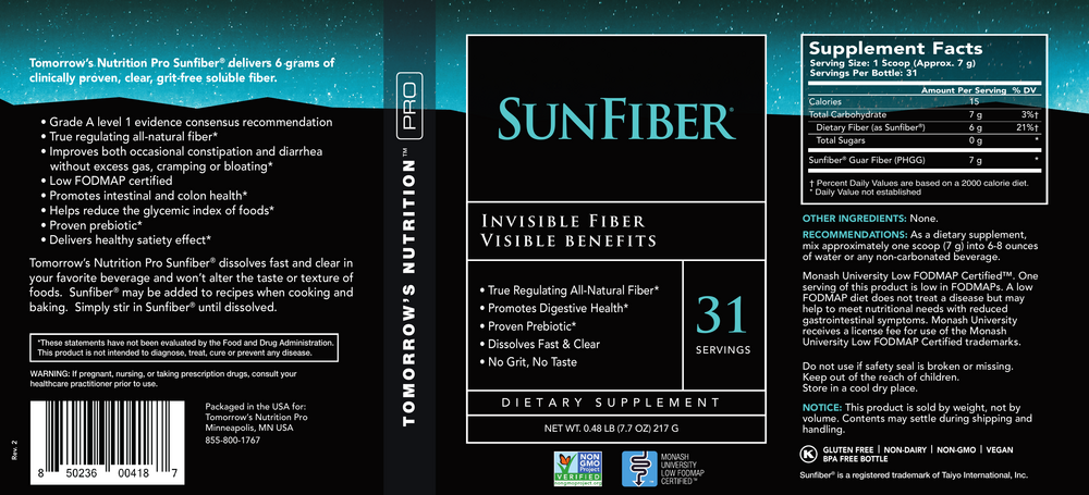 Tomorrow's Nutrition: SunFiber