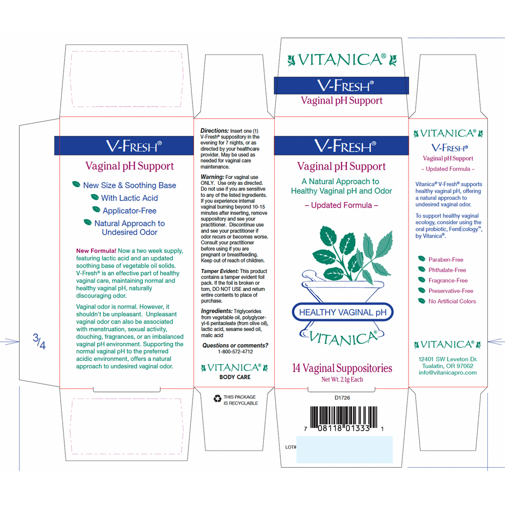 Vitanica: V-FRESH -Vaginal pH Support