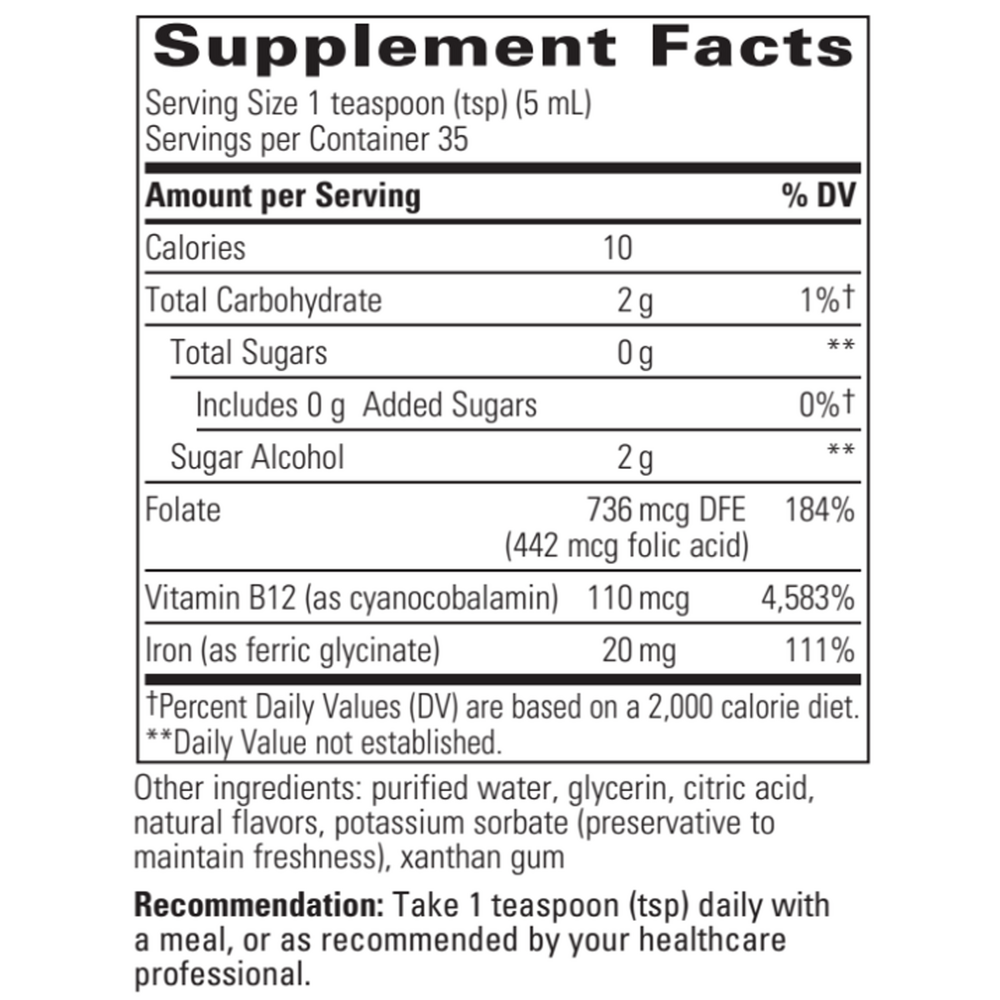 Integrative Therapeutics: Liquid Iron Apple Cinnamon Flavor (6 oz)