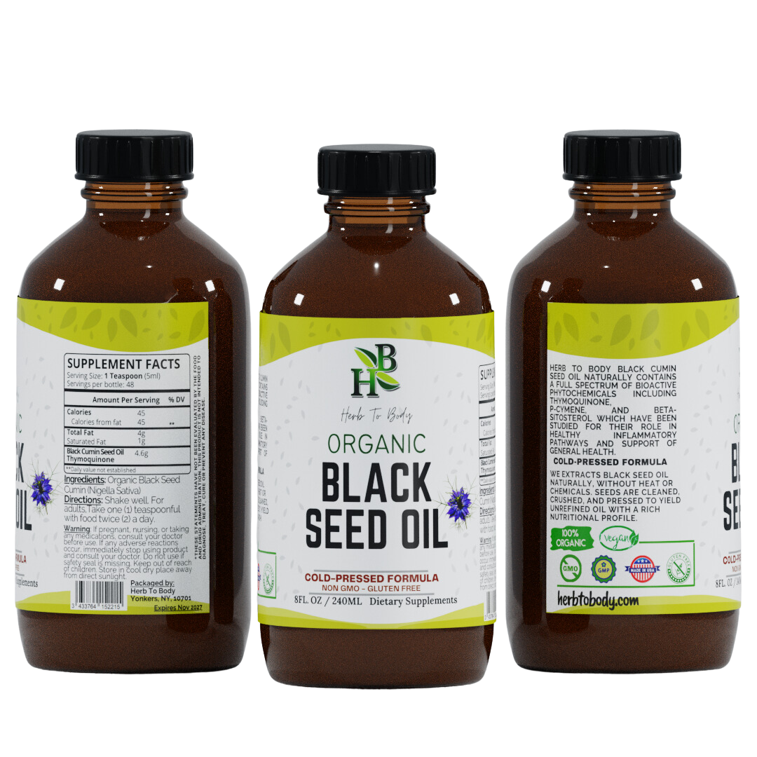 Herb to Body: Organic Black Seed Oil (Cold-Pressed)