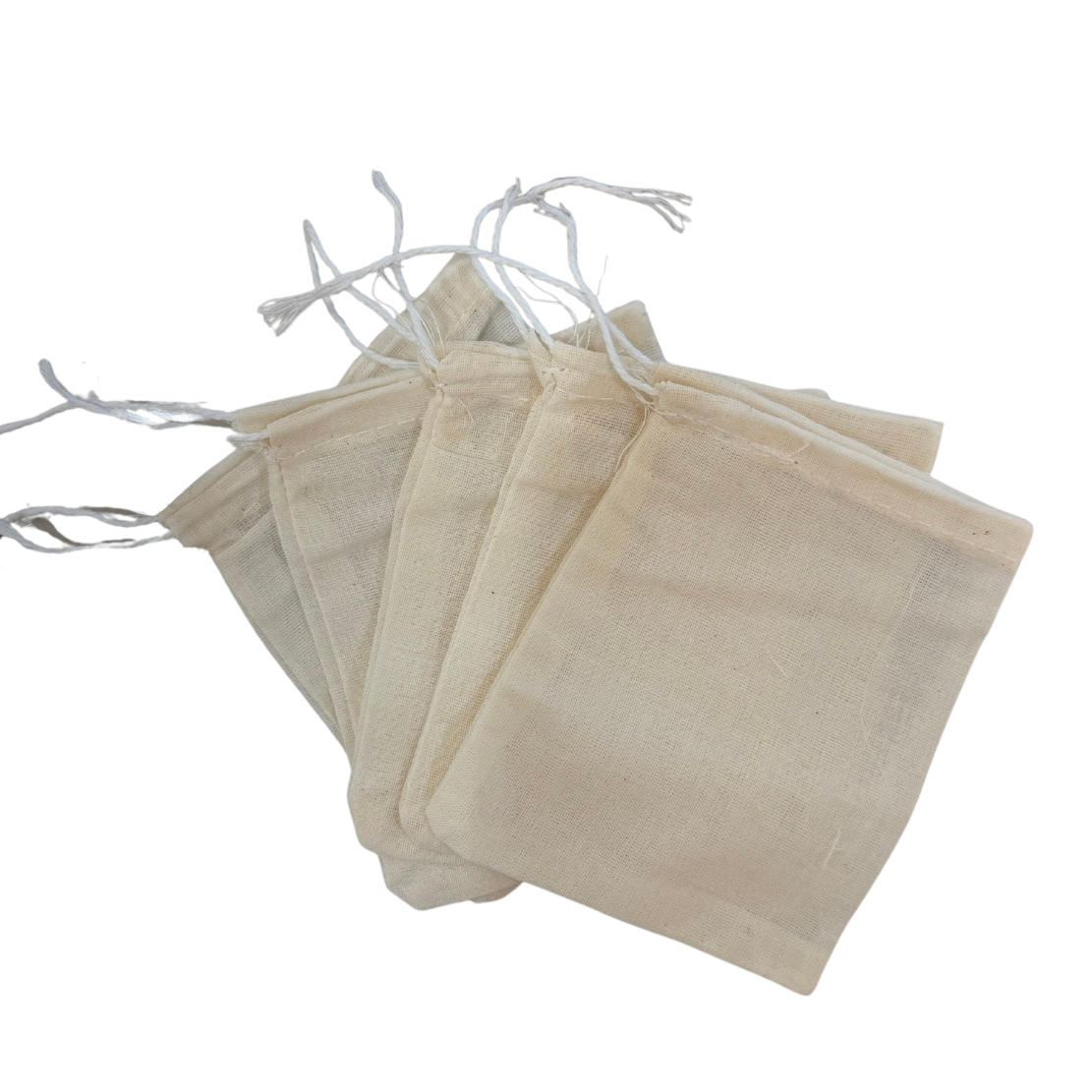 Reusable Tea Bags: Cotton Drawstring Bags