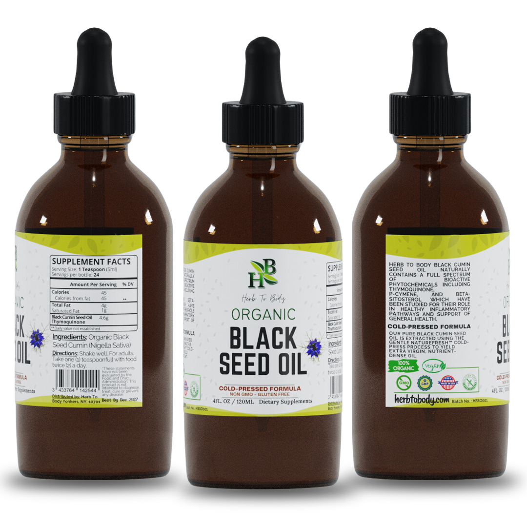 Herb to Body: Organic Black Seed Oil (Cold-Pressed)