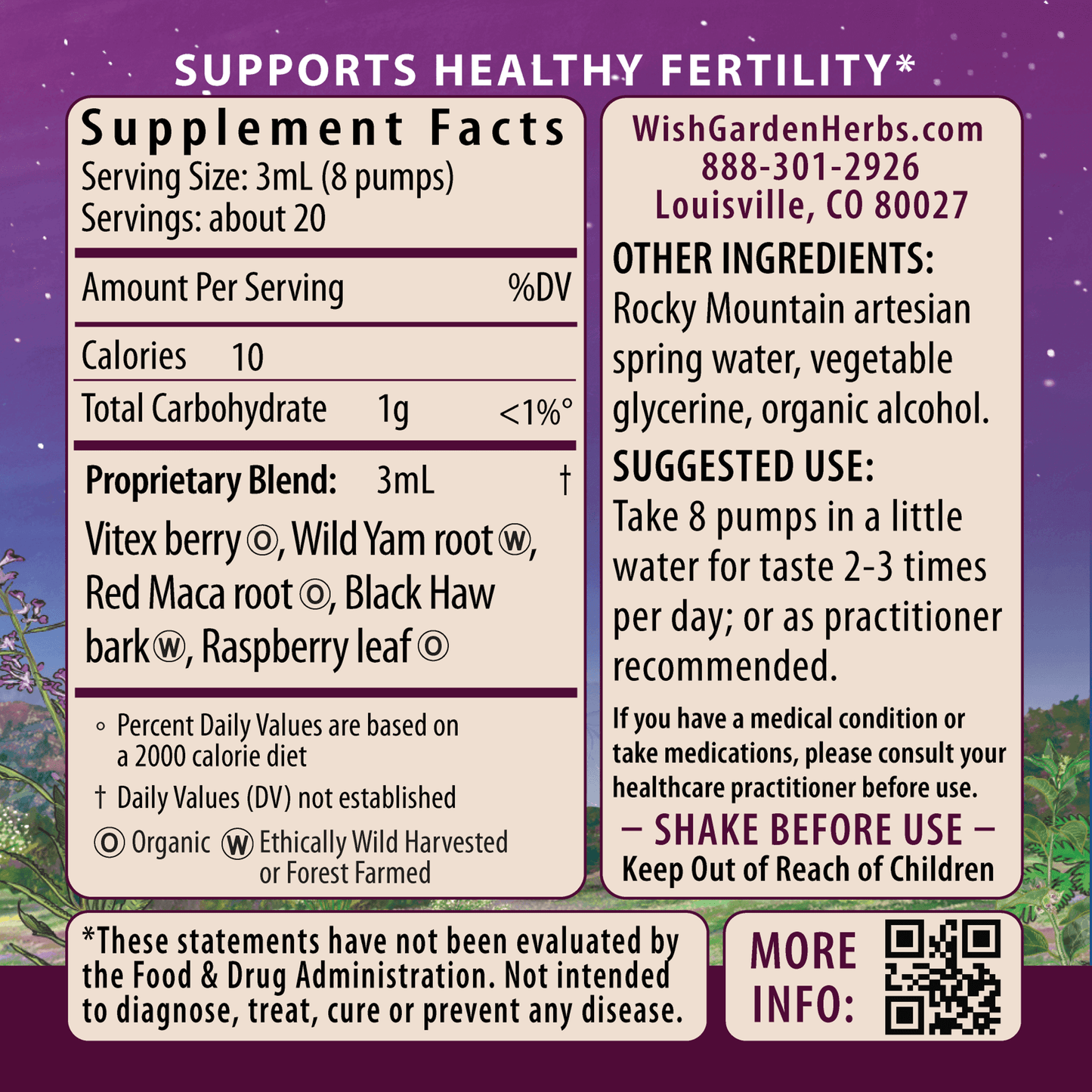 Wishgarden Herbs: Fertility Prep (2 fl oz)