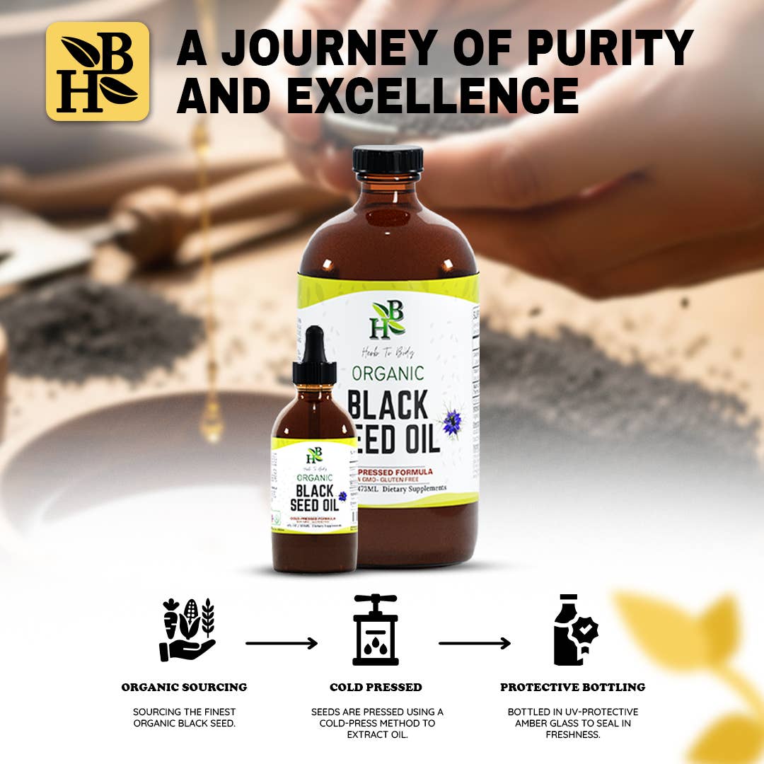 Herb to Body: Organic Black Seed Oil (Cold-Pressed)