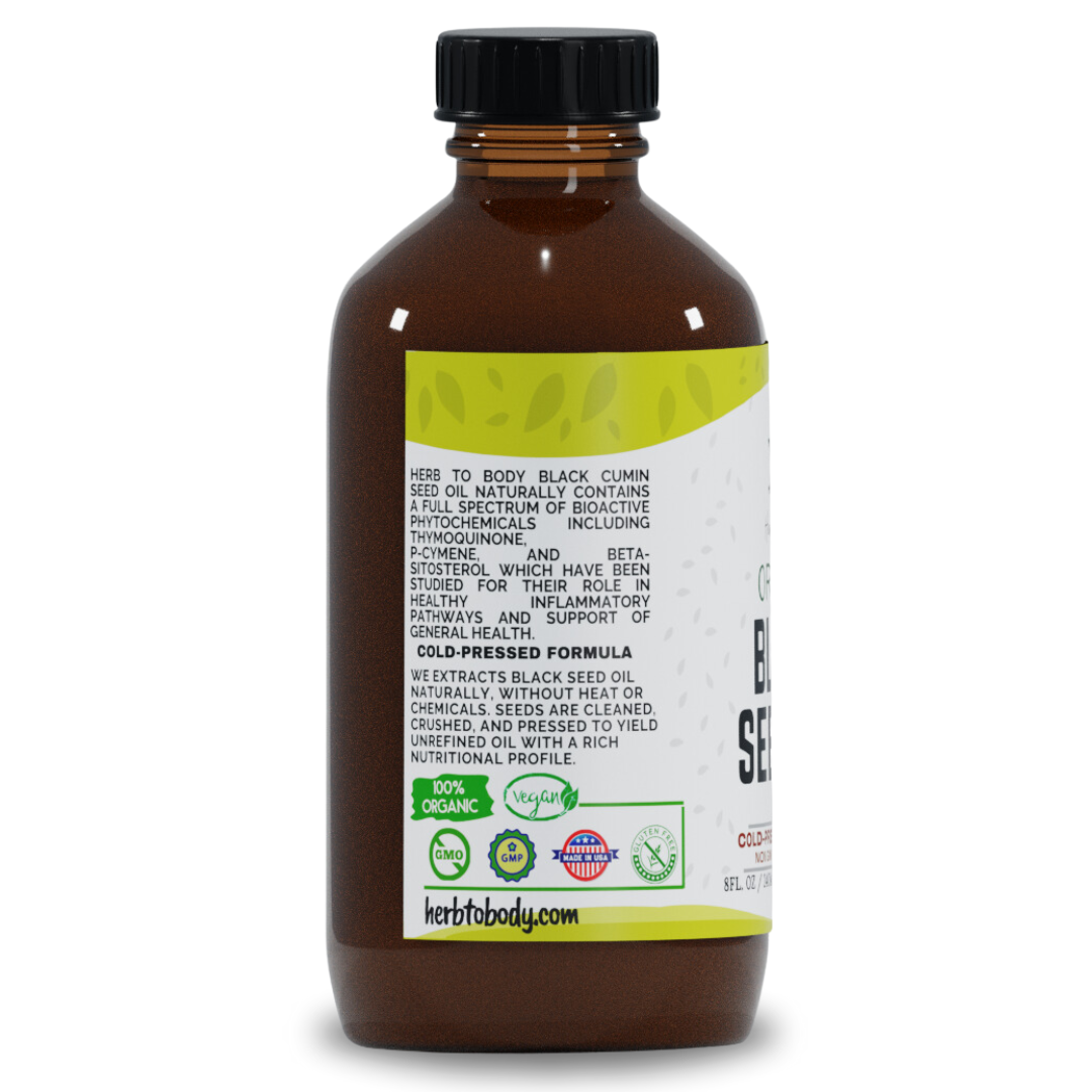Herb to Body: Organic Black Seed Oil (Cold-Pressed)
