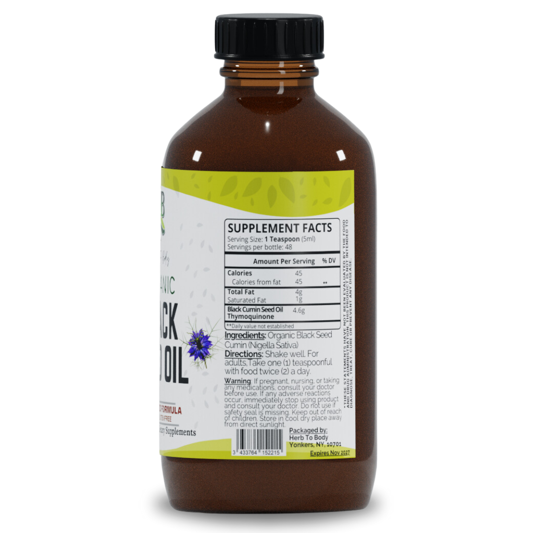 Herb to Body: Organic Black Seed Oil (Cold-Pressed)