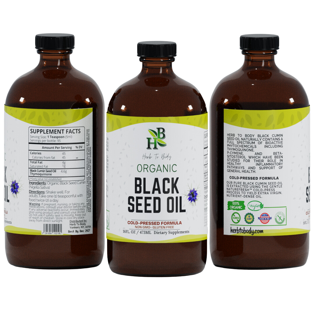 Herb to Body: Organic Black Seed Oil (Cold-Pressed)