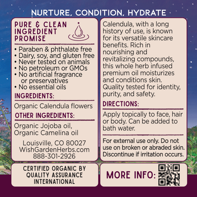 Calendula Oil, Nourish & Revitalize – Online Only