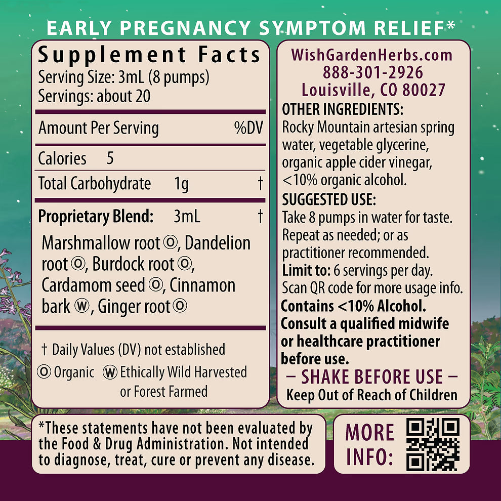 WishGarden Herbs: Morning Sickness PREG (2 oz)