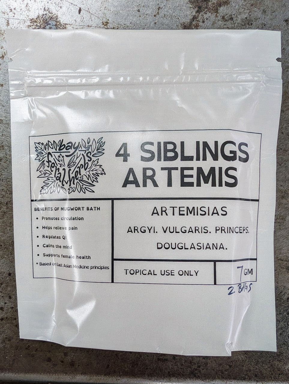 Bay Feral Herbs: 4 Siblings Artemis (Topical)