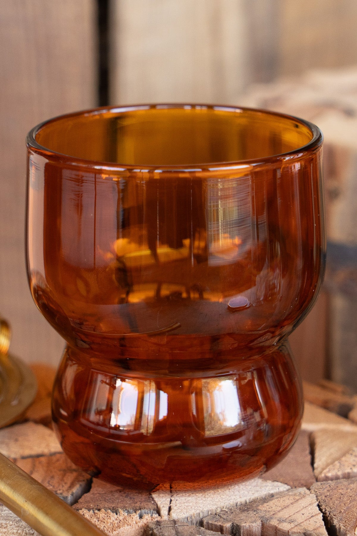 Vintage Inspired Double Tiered Orange Bubble Juice Glass – Online Only