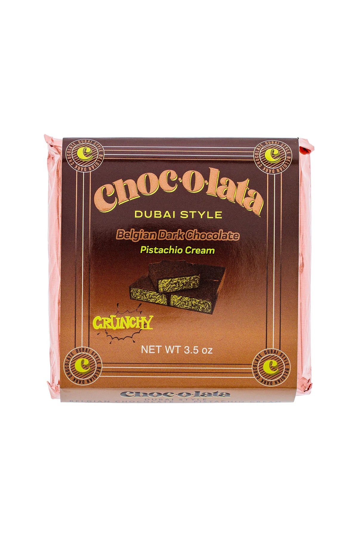 Dark Chocolate Bar: CHOCOLATA Dubai Style Crunchy Dark Chocolate