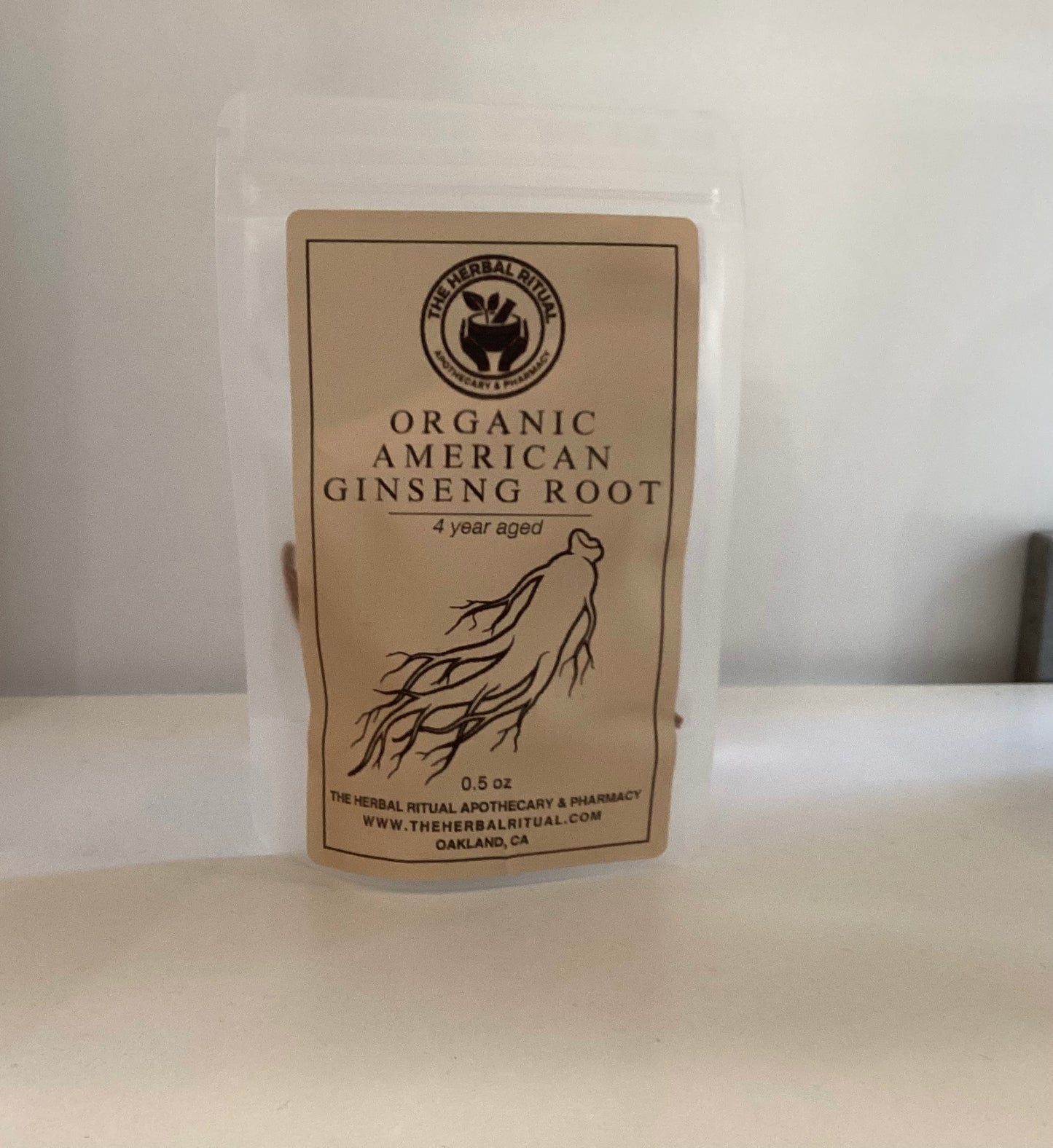 Organic American Ginseng Root (0.5 oz)