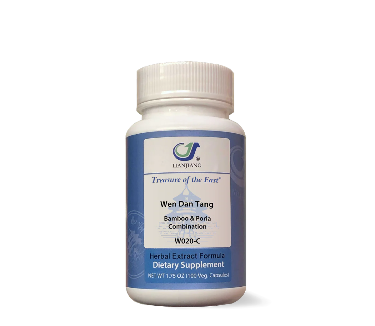 Treasures of the East: Wen Dan Tang - Bamboo & Poria Combination (Capsules 100ct.)
