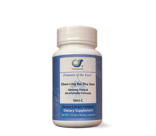 Treasures of the East Shen Ling Bai Zhu San/ Ginseng Poria & Atractylodes  Formula Capsules 100ct.