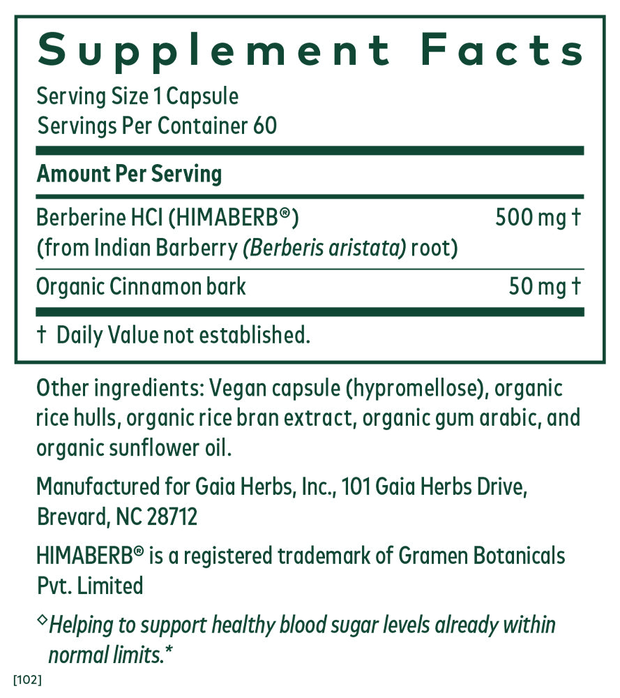 Gaia Herbs Pro: Berberine Metabolic