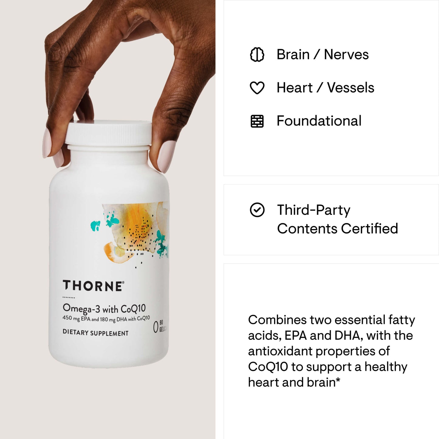Thorne: Omega-3 with CoQ10 (90 Gelcaps)