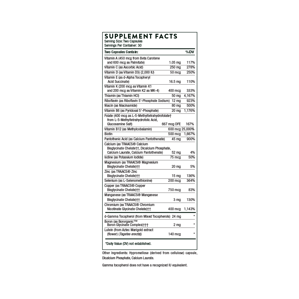 Thorne: Basic Nutrients (60 capsules)