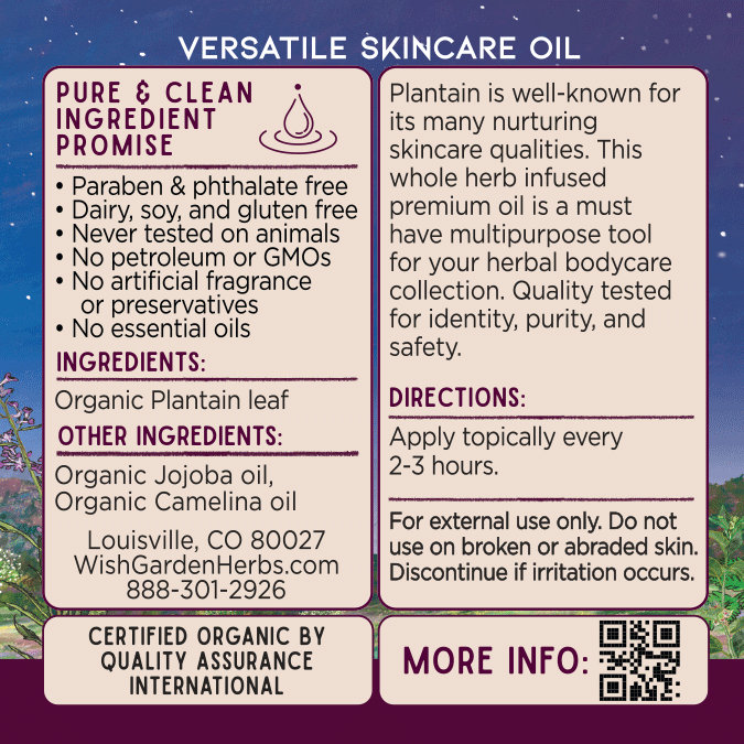 Plantain Oil, Calm & Restore – Online Only