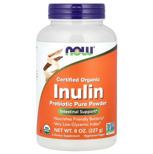 Organic Inulin Powder - NOW - 227 g