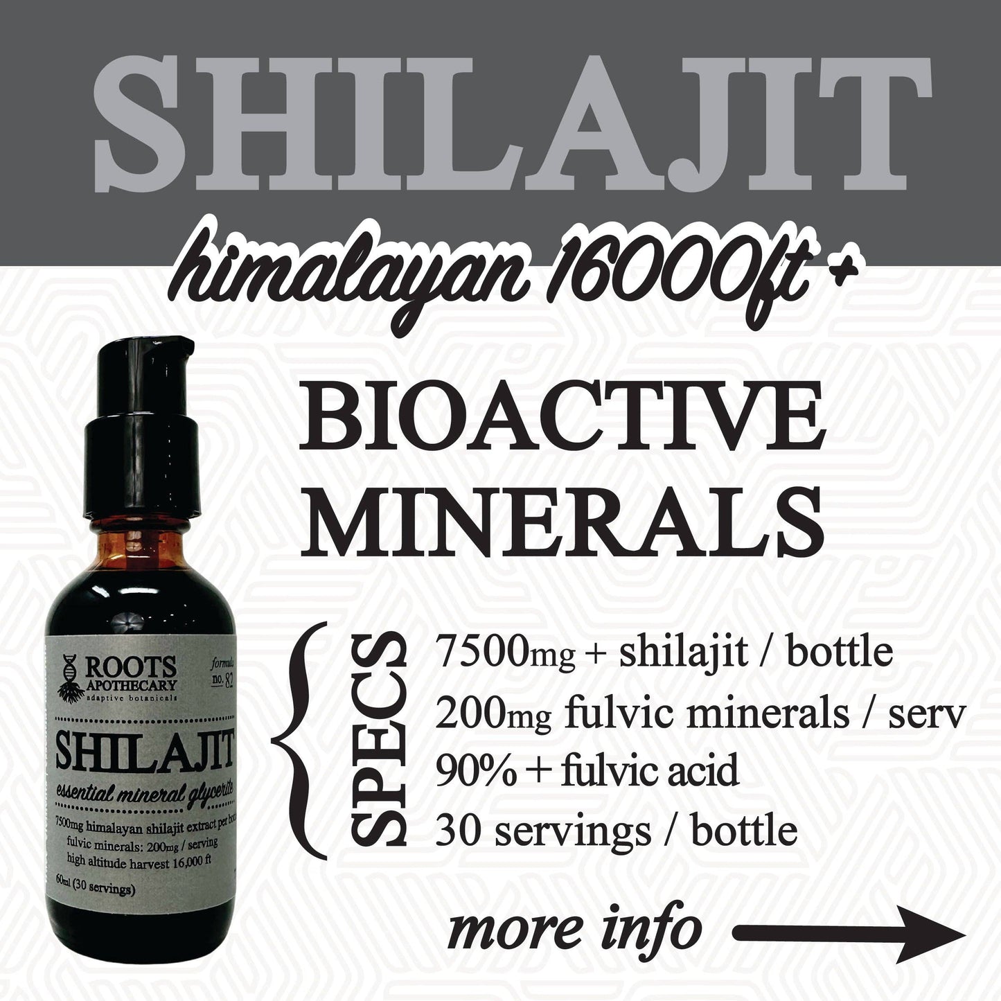 Roots Apothecary: Shilajit Glycerite (60 ml)