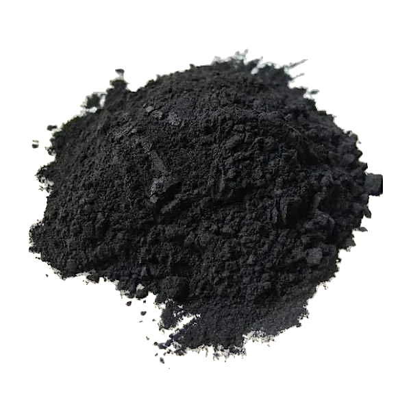 Activated charcoal powder, transparent background