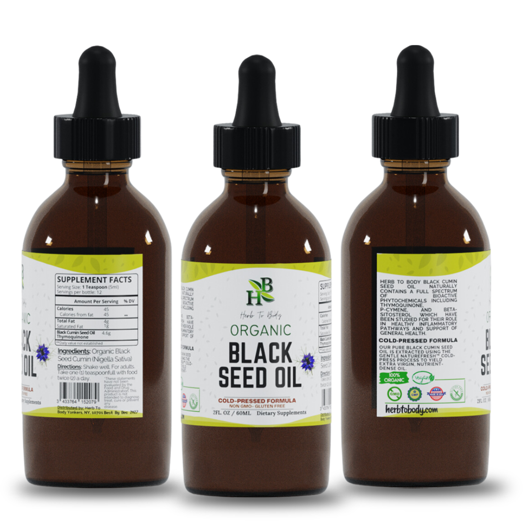 Herb to Body: Organic Black Seed Oil (Cold-Pressed)