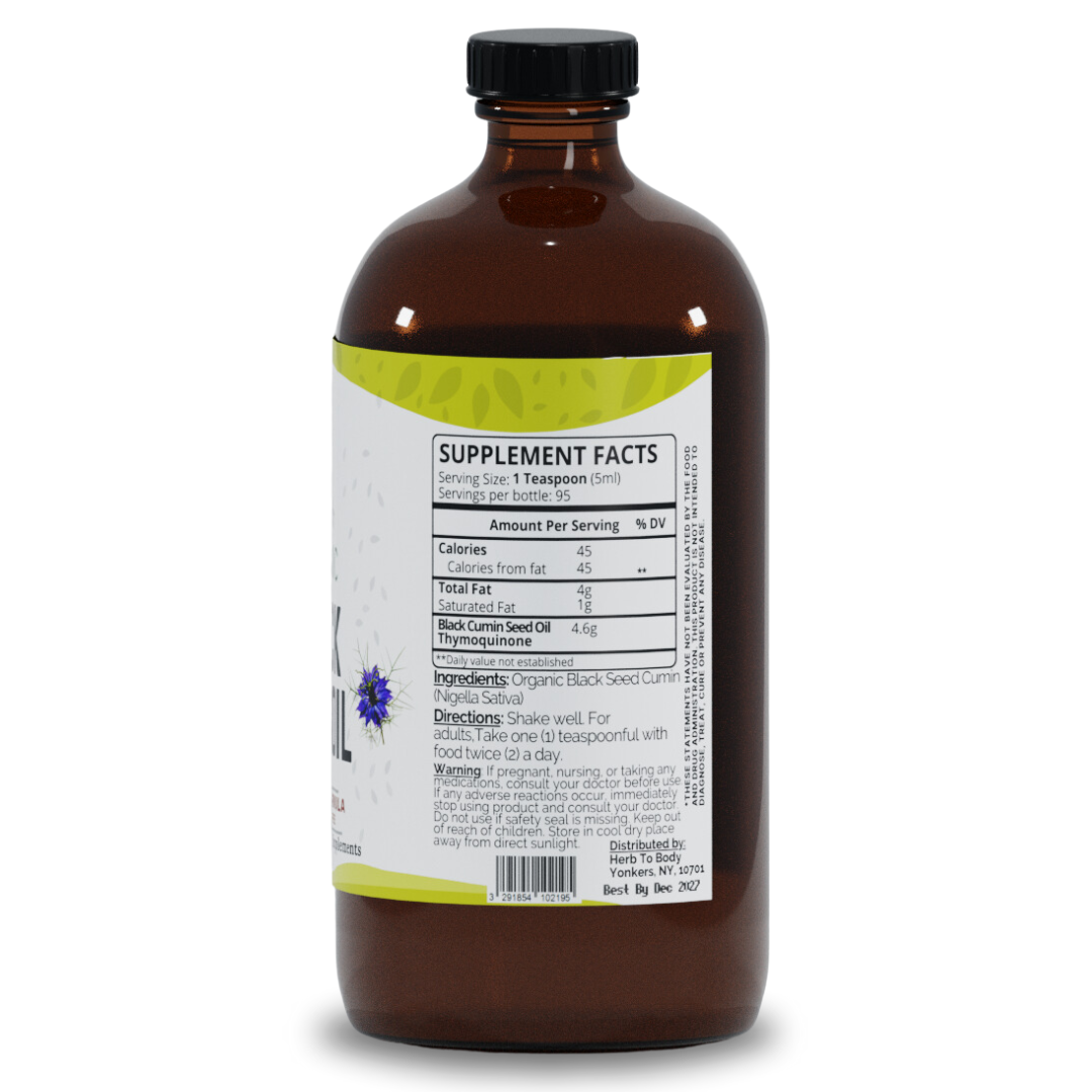 Herb to Body: Organic Black Seed Oil (Cold-Pressed)
