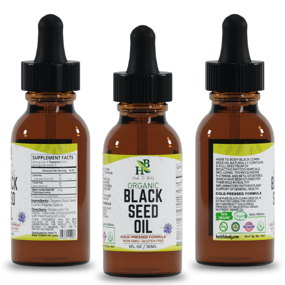 Herb to Body: Organic Black Seed Oil (Cold-Pressed)