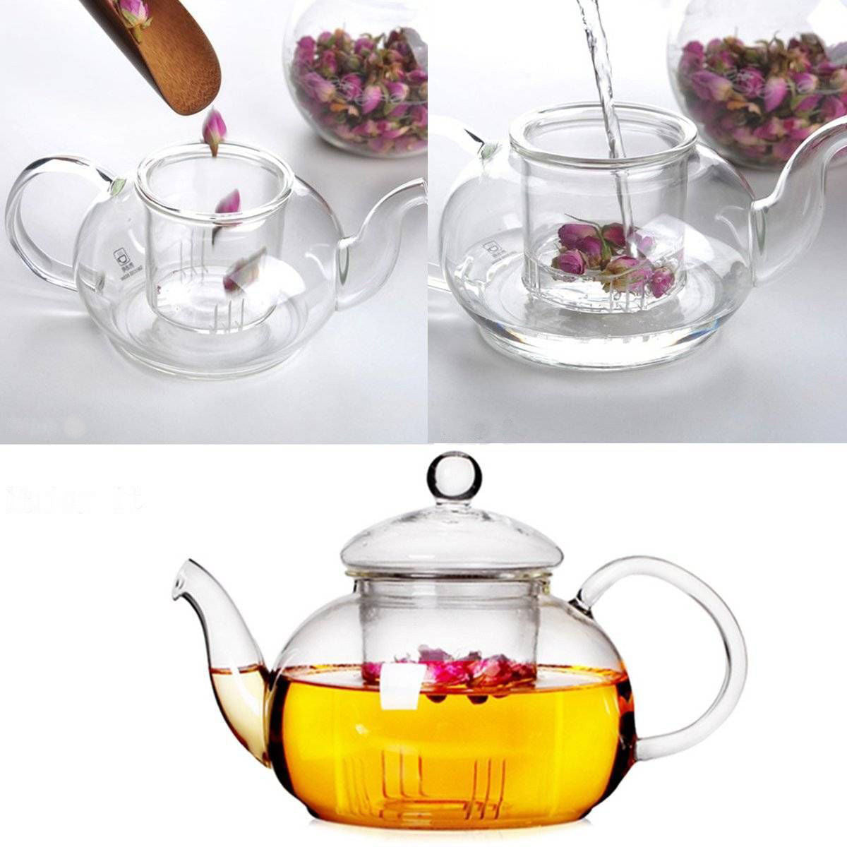 [600ML teapot with glass infusier] 600ml teapot with glass infusier – Online Only