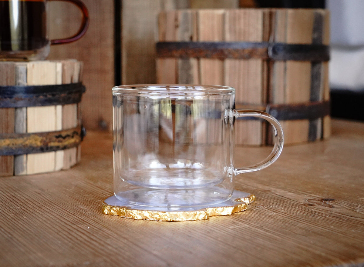 Straight Edge Double Walled Glass Tea Mug – Online Only