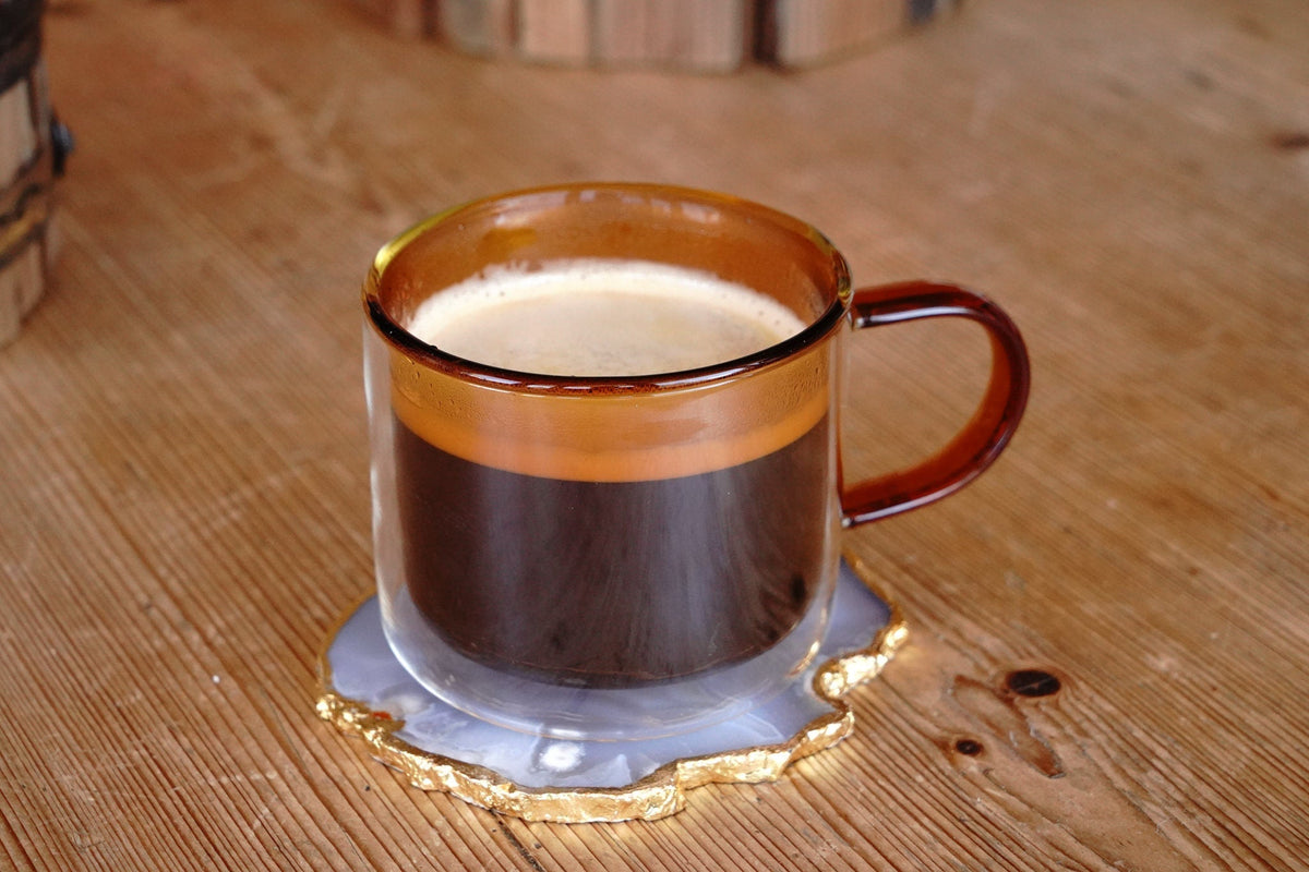 Double Walled Glass Tea / Coffee Mug - Vintage Amber – Online Only