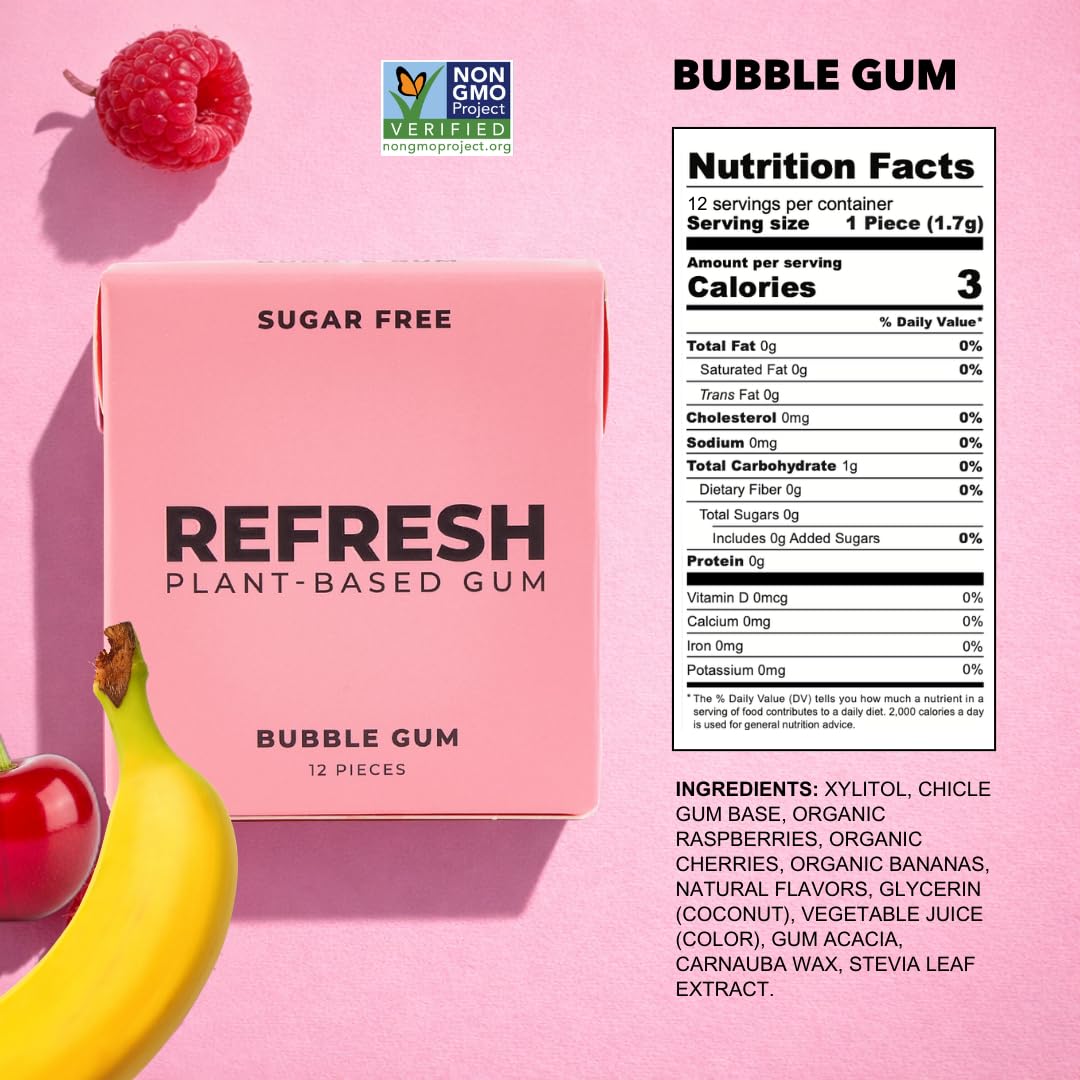 Refresh: Plant-Based Gum (Bubble Gum)