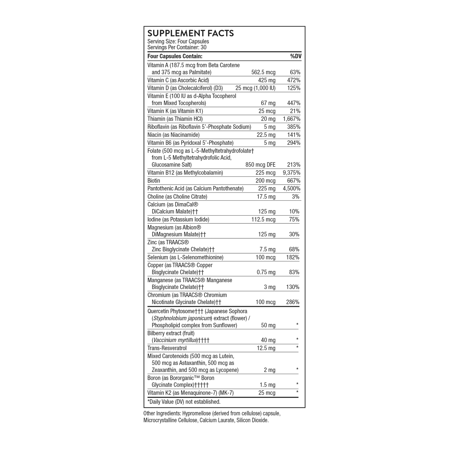 Thorne: Advanced Nutrients (240 capsules)